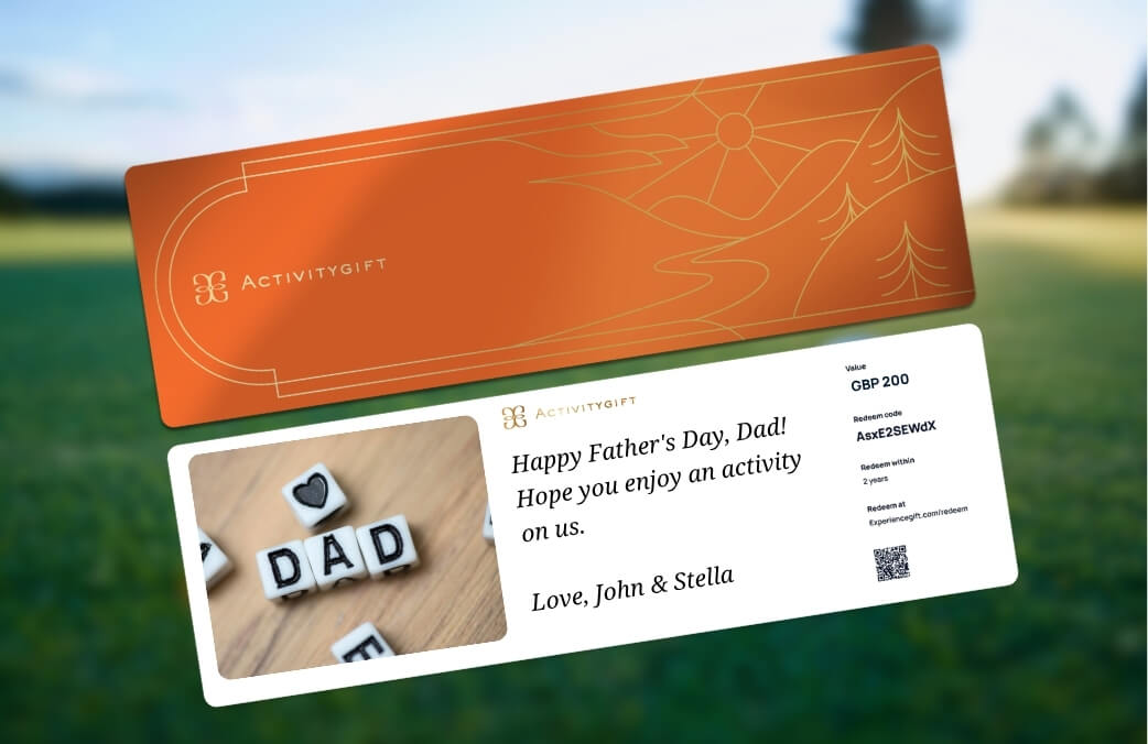 An Experience gift card is a great gift for father's day in the UK