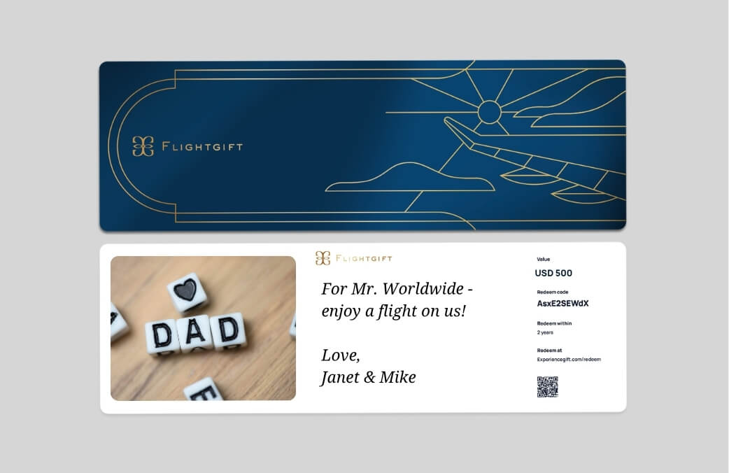 Flightgift is the perfect gift for a dad who loves to travel