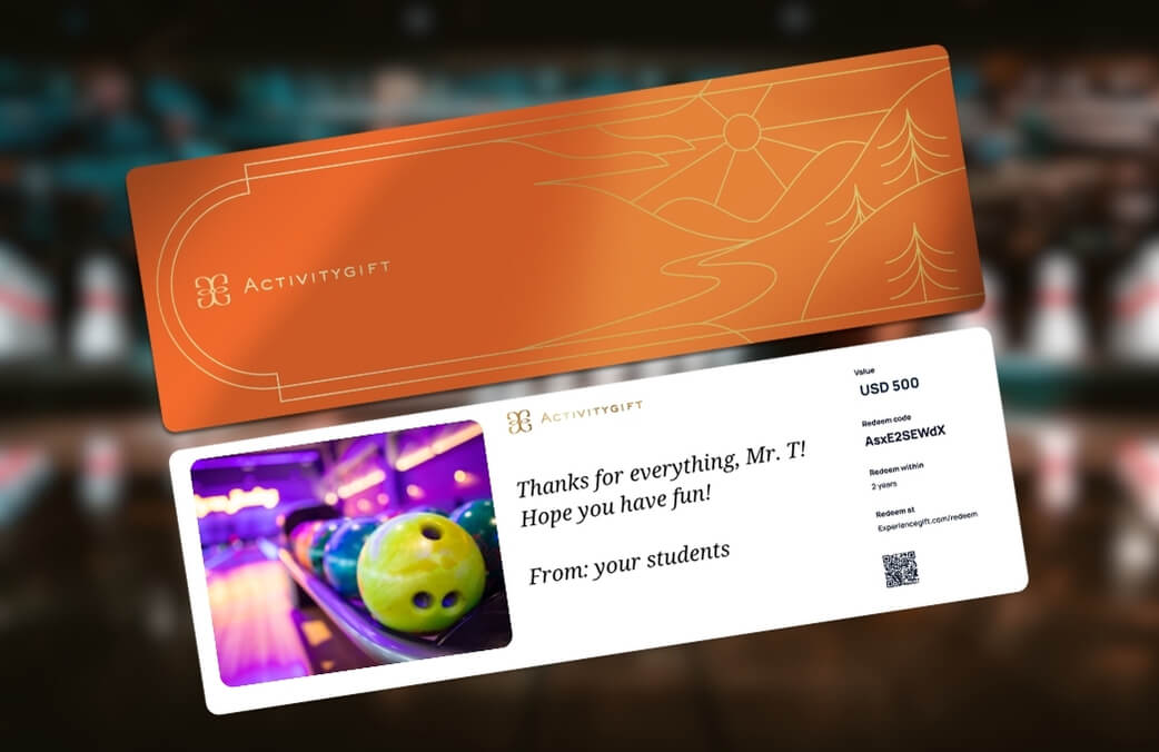 Activitygift activity gift card, best gift for male teacher