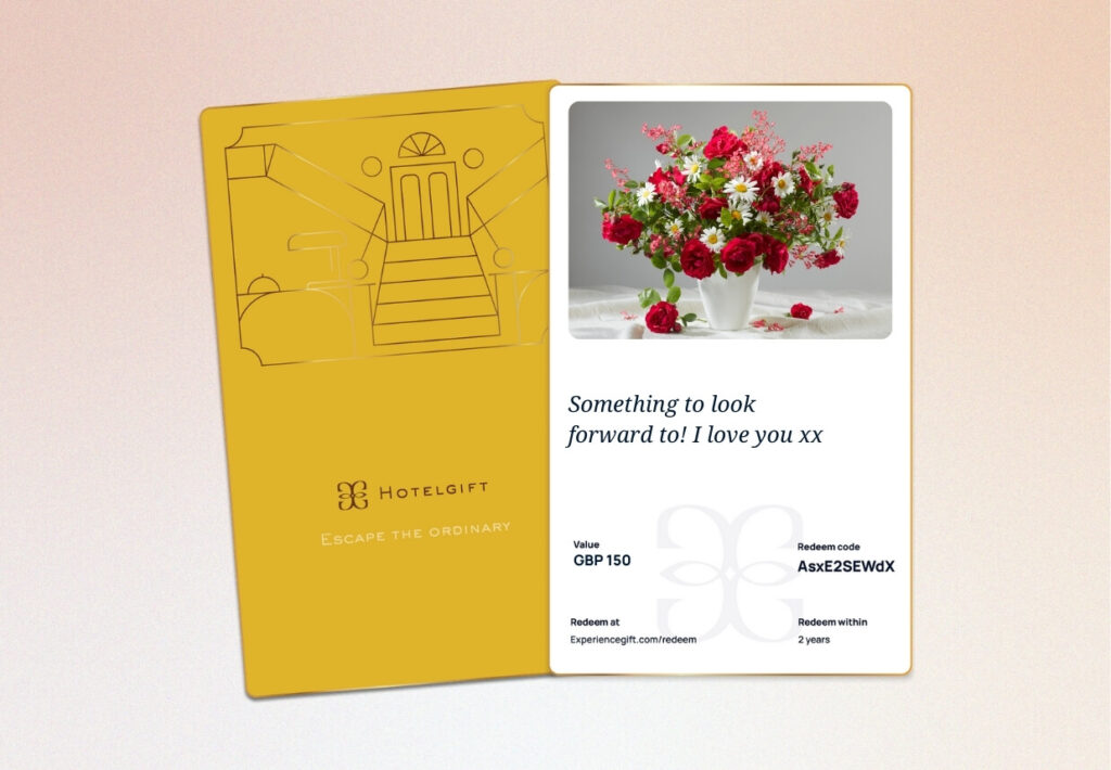 Hotelgift hotel voucher, great gift for long distance relationships